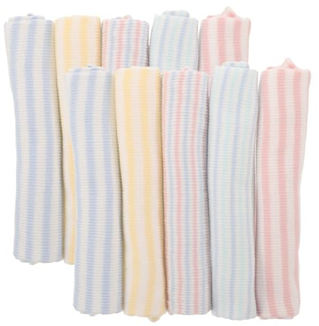 POPETPOP Ceintures Abdominales pour Bébé en Coton Doux, Lot de 10 Pièces, Ajustement Sécurisé et Confortable, Bande Ventrale pour -nés et Tout-petits