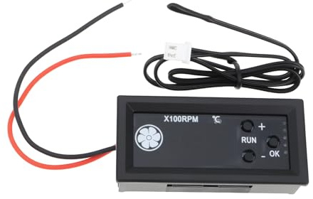 AS Axis Spindleon DC 12V 4 Pin PWM Fan Controller with Temperature and Speed Monitoring Digital Display