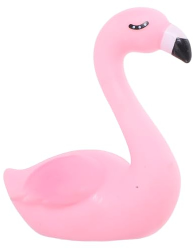 JEWEDECO Décoration de Gâteau Flamant Rose en Vinyle pour Fête D'anniversaire et Shower, Ornement Rose Élégant pour Décoration de Fête Enfantine