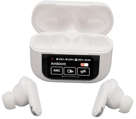 Generic Auricolari Smart Touch con Touchscreen da 1,47 Pollici e qualità Superiore per L'uso Quotidiano con Custodia di Ricarica