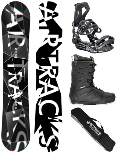 Airtracks Snowboard Set - Wide Board Refractions Game 155 - Softbindung Master - Softboots Star Black 42 - SB Bag
