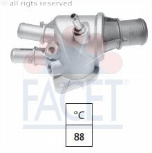 FACET Thermostat Kühlmittel Kühlwasserthermostat mit Dichtung mit Gewindeanschluss für Temperaturfühler Öffnungstemperatur:88°C für ALFA ROMEO 166 (936) für LANCIA KAPPA (838A)