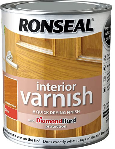 Ronseal RSLINGAP250 250ml Quick Dry Gloss Interior Varnish - Antique Pine