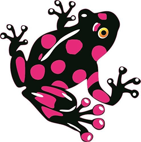 U24 Aufkleber Schwarz-Pinker Frosch Autoaufkleber Sticker