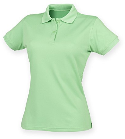 Henbury Womens/Ladies Coolplus® Fitted Polo Shirt (M) (Lime Green)