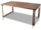 Esstisch Massivholz Edelstahl Serie Munich, Tisch Holz Nussbaum amerik. massiv 220 x 100 cm, Holztisch Edelstahl Metall Stahl, Premium Esstisch, Design Tisch Edelstahl Tischgestell