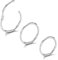 NewkeepsR 3Pièce-1.0mm épaisseur 316L nez en acier anneau anneau dormeur boucles d'oreilles articulé Clicker segment sans couture Helix Daith Cartilage lèvre Piercing-9/10/11mm