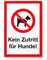 Komma Security Kein Zutritt Hunde Hunde Schild - draußen bleiben Hinweisschild Türschild Verbotsschild - Hundeverbot Verbot Hunde - Restaurants Läden Geschäfte Büros