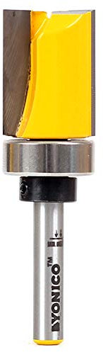 Yonico 14090q 3/4-Inch Diameter Flush Trim Template Router Bit 1/4-Inch Shank