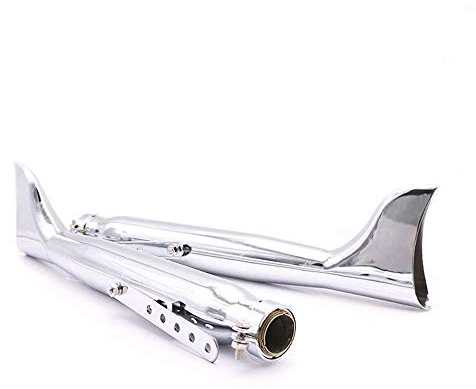 Motorbikes Universal Retro Fishtail Exhaust Pipe Muffler Silencer 2X For Harley Honda Yamaha Suzuki Chopper