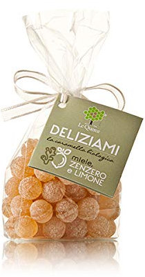 Le Querce - Caramelle Biologiche Zenzero Limone e Miele 100 g dure