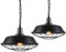 iDEGU Hängeleuchte, E27, Hängeleuchte, Industriell, Ø 36 cm, Schwarz, Vintage-Pendelleuchte, für Wohnzimmer, Küche, Restaurant, Café und Bar