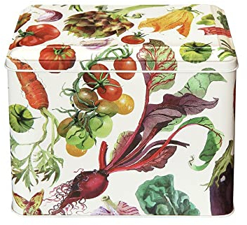 Elite Gift Boxes Emma Bridgewater - Dig the Garden Extra Large Caddy Large Hinged Tin Caddy 187 x 127 x 139 mm