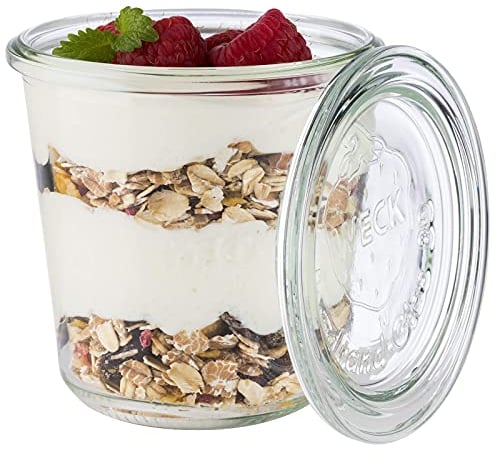 APS 6er-Set Original WECK Gläser 290 ml mit Deckel - Ø 9 cm/Höhe 9 cm/Sturzform