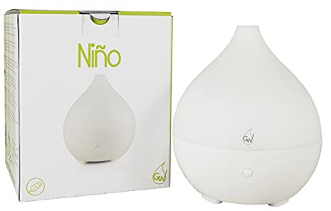 Gisa Wellness - NIÑO - Diffusore di Aromi ed Oli Essenziali ad Ultrasuoni - 100ml - Per Aromaterapia e Cromoterapia - Ideale per Soggiorni o Uffici
