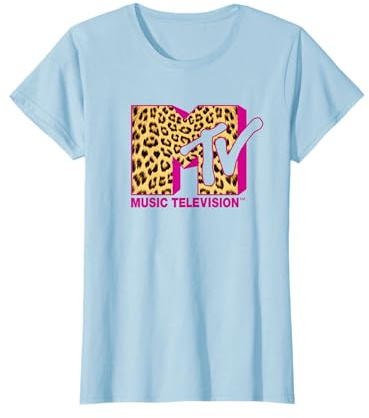 MTV Logo Leopard Print T-Shirt