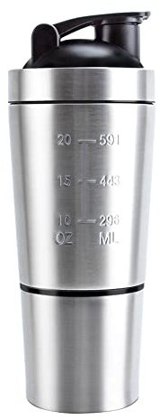 Shaker Bottles for Protein Mixes, Smoothie Shaker Bottle, Valeska shaker bottle with storage for powder, Large Shaker Cup 27oz with Wire Whisk, BPA free, Leak Proof Design