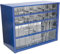 KOTARBAU® Werkstatt-Aufbewahrungsbox mit Schubfächern 306x238x155 Sortierkasten 10K2M1G Kleinteilemagazin Metall Dunkelblau