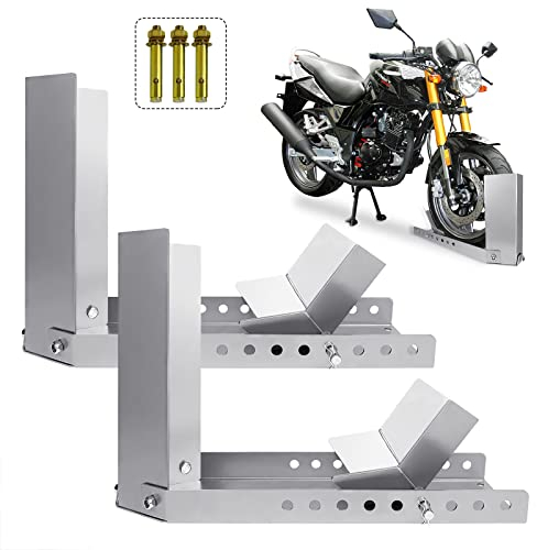 YARDIN Motorrad Wippe Verladehilfe Schiene Motorrad vorne Vorderradklemme Radklemme Radwippe Motorrad Motorradständer (2 Stück)