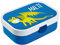 4youDesign blaue Brotdose mit Fächern -Drache- personalisiert mit Namen I Geschenkidee für Jungen & Mädchen I Schule & Kindergarten