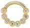 Homxi Nasenpiercing 1Pcs,16G Nasenring 1.2mm Nasenring 925 Silber Einfach Hoop 8mm Zirkonia Lippenring Piercing Gold