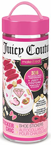 Make It Real Juicy Couture DIY Schuh Design Set: Kreativset zum Gestalten der eigenen Sneaker, dekorative Tattoo Sticker, Flügelchen, Samt Schnürsenkel u.v.m. | Geschenk für Mädchen ab 8 Jahren