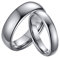 Homxi Partnerringe mit Gravur,Ringe Wolframcarbid Paar 4/6MM Silberring mit Rund Poliert Trauring Paar Damen 52 (16.6) + Herren 57 (18.1)