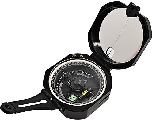 COYOUCO Multifunktionaler Kompass zum Wandern, militärischer Kompass, Überlebensausrüstung, Handkompass mit Tragetasche, Kompass, Geschenk für Kinder, für Outdoor-Camping und Navigation, Schwarz