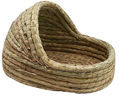 MagiDeal Lapin Herbe Maison Lit Respirant À Mâcher Jouet Paille Hamster Nid pour Rats Accessoires, 27cmx18cm