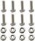 PZRT 8 Sets M8 x 25 mm Hammerkopfschraube T-Schraube mit M5 Sechskant-Flanschmuttern-Set, Karbonstahl, vernickelt für 3030 Serie Standard 6 mm T-Schlitz Aluminiumprofil