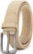 DOOPAI Elastischer Stoffgürtel Herren Beige Geflochtener Stretchgürtel Dehnbarer Gürtel für Damen 115cm