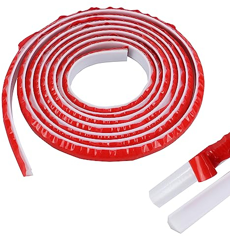 TECDW Zierleisten Selbstklebend, Flexible TPE Dreieck Zierleiste, Viertelstab Selbstklebend, Selbstklebende Zierleisten für Sockelleisten, Deckenleisten für Wandkanten, Schrankkanten (12*9mm,3 Meter)