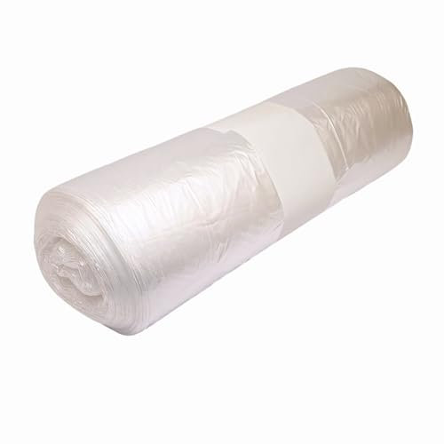 KOUSEL Rouleau de plastique couvrant tout 10 microns (4 m x 25 m (100 m) Rouleau de peinture professionnelle pour couvrir les meubles, le sol (plastique épais et résistant à la poussière et à