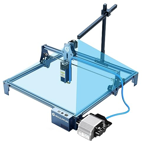 SCULPFUN S9 Laser Graviermaschine mit CAM500 Lightburn Kamera und Air Assist, hochpräzise CNC-Lasergravur-Schneidemaschine mit 90W Effekt, Hochenergie-Laserschneider für 15 mm Holz