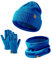AMDOLE Schal Mütze Set Herren Mütze Handschuh Schal Sets Gestrickte Kleinkind Kappe Touchscreen Fäustling Halswärmer für Jungen Mädchen 5 14 Jahre Schal Handschuhe Hut Damen, blau, One size