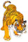 Tiger Groß Gelb Aufnäher zum aufbügeln oder aufnähen Bügelbild Aufbügler für Kleidung gestickter Bügelpatch Applikation Patch Größe 9,7 x 15,2 cm