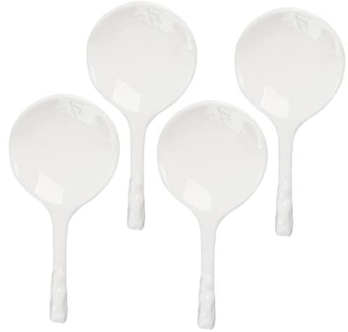 MAGICLULU 4 Stück Essstäbchen Ruhen Regale Essstäbchenhalter Für Hotels Ölabschöpfkelle Japanische Essstäbchenablage Urlaub Wäscheklammern Waschbrett Löffel Ruht Keramik Einrichtung Weiß