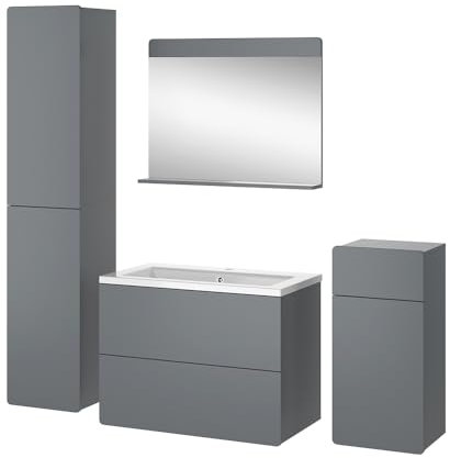 Vicco Mobiletto Izan, Grigio, 5 parti