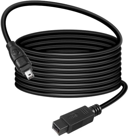 HATMINI 1,8 m Firewire 800 auf 400 Kabel, 9-poliger IEEE 1394 Stecker auf 4-poligen Stecker, für Drucker, PC, Scanner, Camcorder