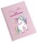 minimutz Freundebuch Kindergarten - Personalisiert mit Name - Freundschaftsbuch Einhorn Sterne - Poesiealbum Kita Mädchen (rosa)