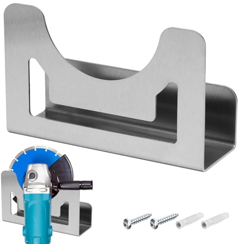 Angle Grinder Bracket: Premium Angle Grinder Wall Holder in Stainless Steel for Bosch, Makita, Dewalt, Einhell, Milwaukee, Festool, Battery Flex Wall Mount