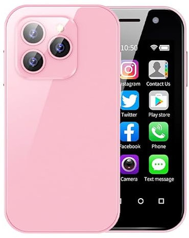 SOYES XS14 Pro Mini smartphone débloqué Android 9.0 4G LTE Double SIM Face ID Double caméra WiFi Bluetooth Hotspot GPS OTG Rose 3 Go RAM 64 Go ROM