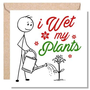 MUGGZ Card Gift for Gardener/Gardening - I Wet My Plants - Giftset - Made in The UK