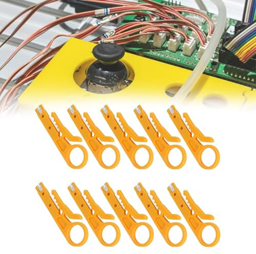 Tnfeeon Mini Wire Stripper, 20 Pcs Wire Stripper Network Wire Stripper, for CAT‑5,CAT‑5e and CAT‑6 Data Lines Cables with a Diameter of 5-6.2mm
