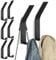 Kssvzz 8 Stück Schwarz kleiderhaken Wand zum Bohren-Schrauben unsichtbar, Moderne Garderobenhaken Garderobenleiste Wand für Jacken, Mäntel, Cap, Schals, Handtuch, Handtaschen und Mehr