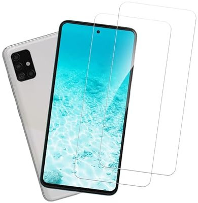 Banuyaw für Samsung Galaxy A51 Schutzfolie Samsung A51 Panzerglas, 2 Stück Blasenfrei Displayschutz für Galaxy A51 Folie, 9H Härte Samsung Galaxy A51 Panzer Schutz Glas Case-Friendly Schutzglas