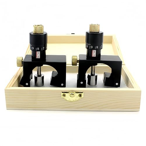2PCS Planer Blade Setter, Adjustable Magnetic Planer Blade Setting Jig, Planer Blade Level Jig Gauge Setter Tool with Gauge & Storage Case for Woodworking Wood Jointer