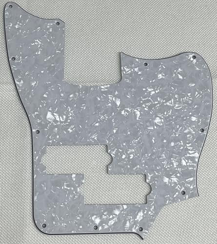 Für Squier Jaguar Bass SS Gitarren-Schlagbrett (4-lagig, White Pearl)