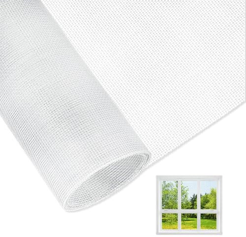 LINTRA Resistente y Duradero Mosquitera, Fabricado en Fibra de Vidrio Mosquitera Enrollable, Blanco Transparente Rollo Mosquitera 120×250 cm, Adecuado para Puertas de Balcones, Salones, Ventanas