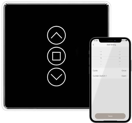 Rolladenschalter Smart, Wlan Rollladenschalter, Jalousieschalter Rolladen Zeitschaltuhr, Rolladensteuerung Kompatibel mit Echo Alexa/Google, Zeitschaltuhr und Sprachsteuerung, Benötigt Nullleiter